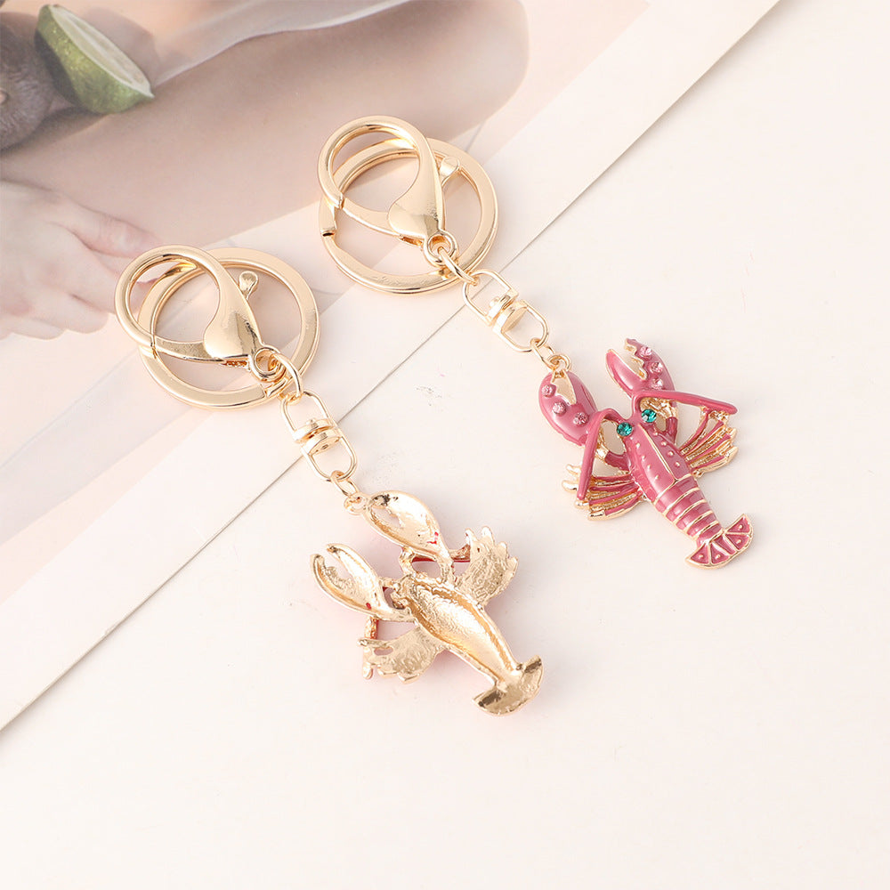 Rhinestone Lobster Keychain Bag Charm - view 3