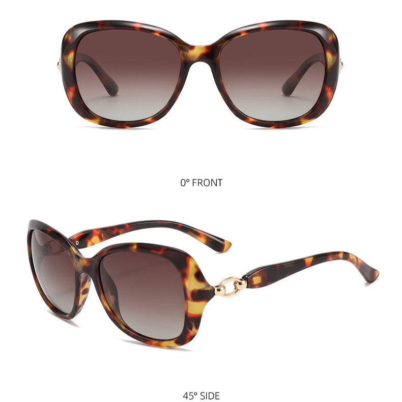 Oversized Butterfly Frame UV400 Sunglasses - LEOPARD