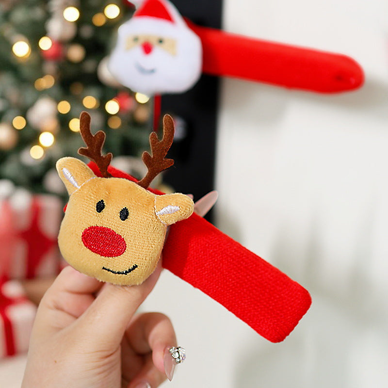 Knit Door Handle Cover with Plush Christmas Charm - view 2
