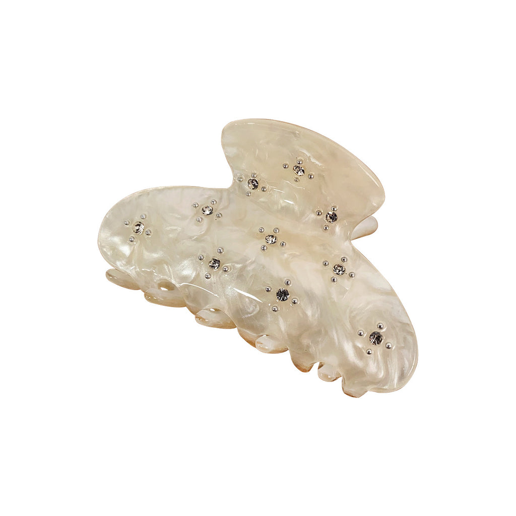 Rhinestone Flower Mini Claw Clip