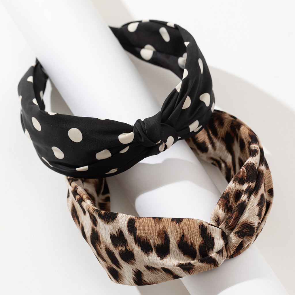 Knotted Wide Headband in Retro Prints - view 1