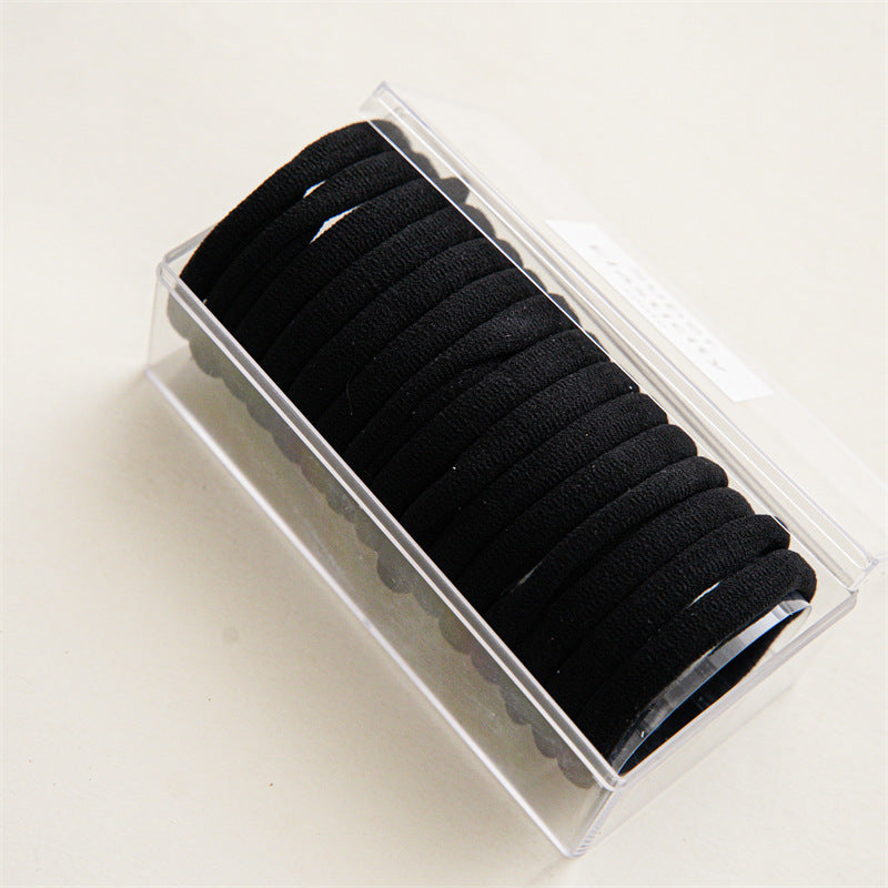 Seamless Elastic Hair Ties Boxed Set - Black