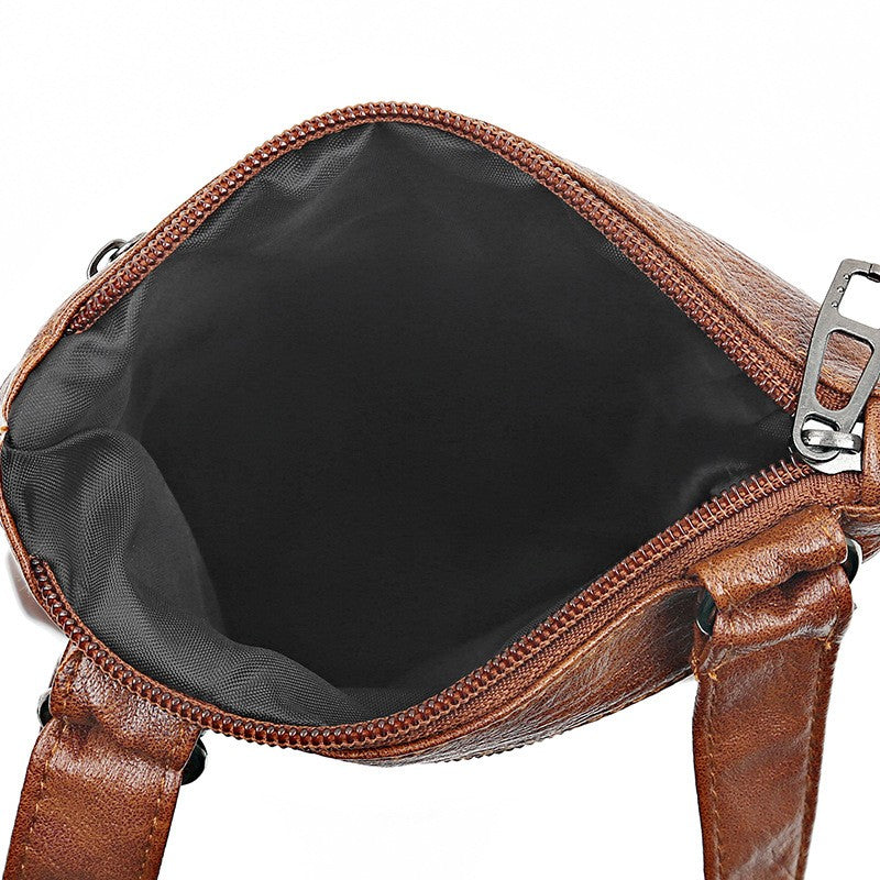 Multi Pocket Faux Leather Crossbody Bag