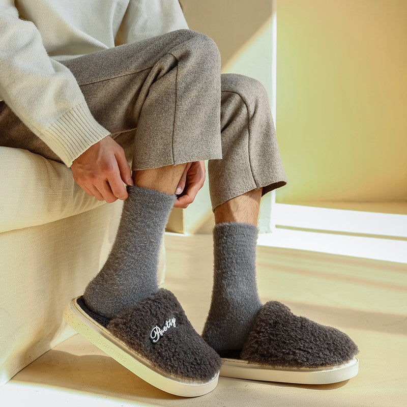 Fluffy Mink Knit Cozy Crew Socks - view 4