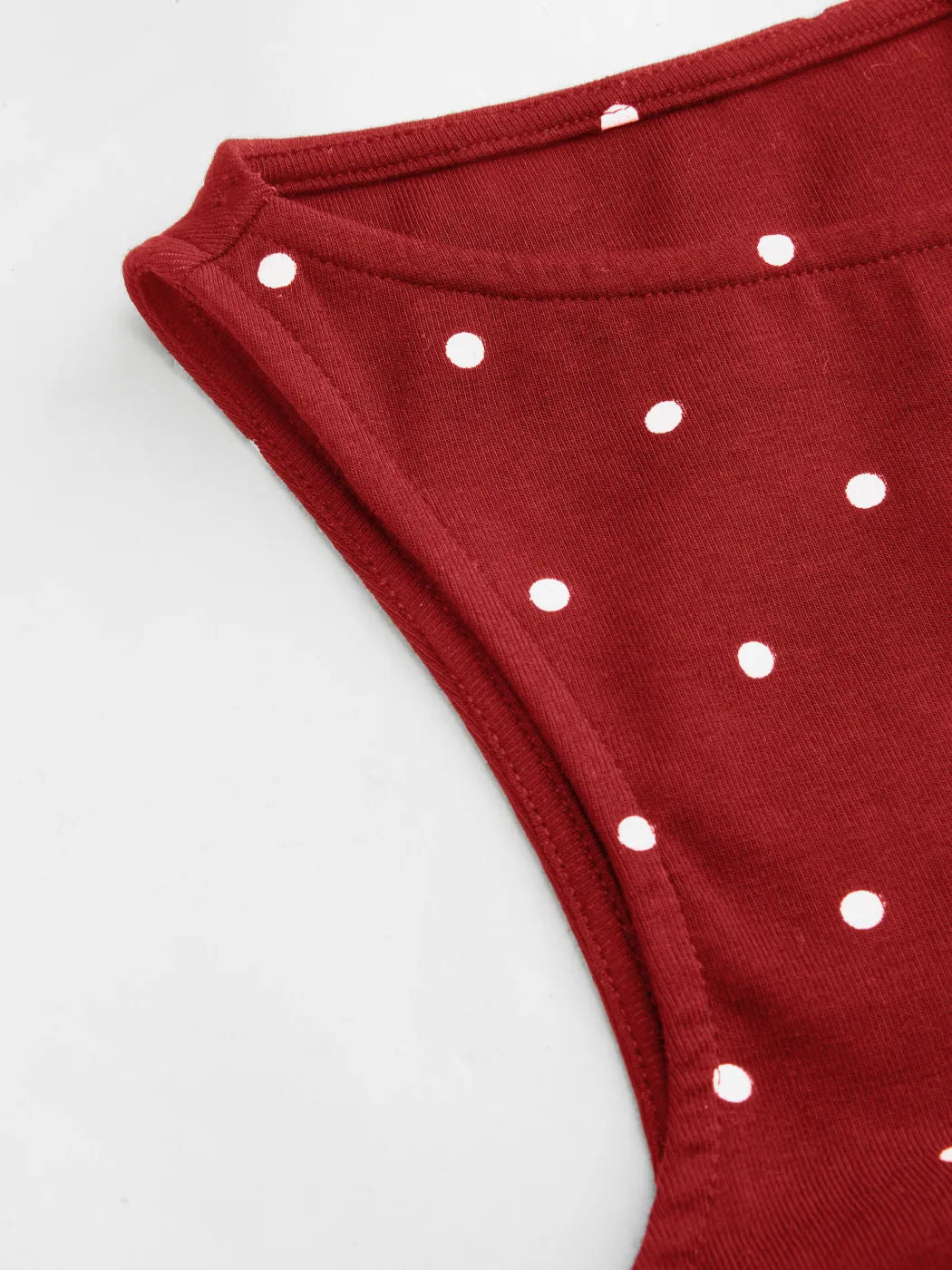 Ruched Polka Dot Knit Top With Bow Back - view 6