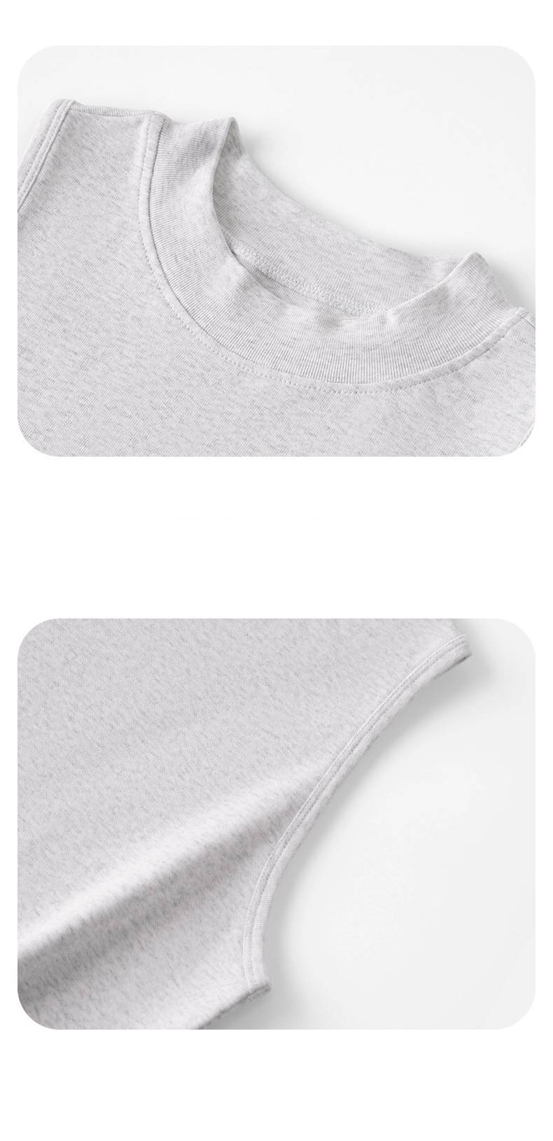 Fitted Mock Neck Cotton Crop Tank - view 1