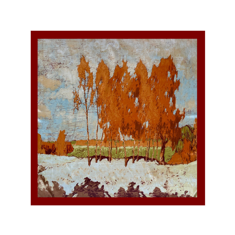 Painted Autumn Woodland Square Bandana - view 1