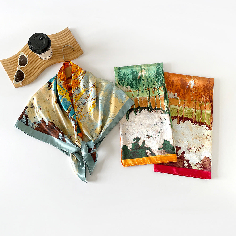 Painted Autumn Woodland Square Bandana - view 3