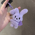 Plush Bunny Heart Bag Charm - Purple