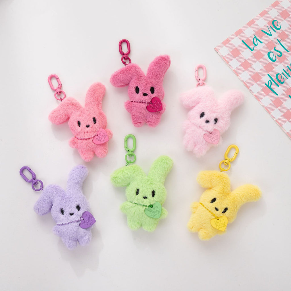 Plush Bunny Heart Bag Charm