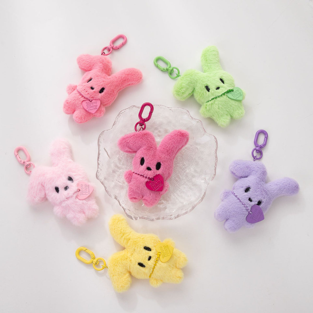 Plush Bunny Heart Bag Charm - view 1