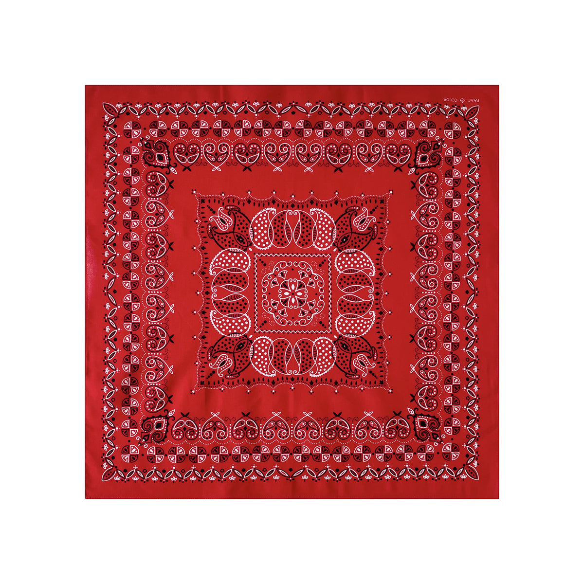 Paisley Bandana Square Neckerchief - Red