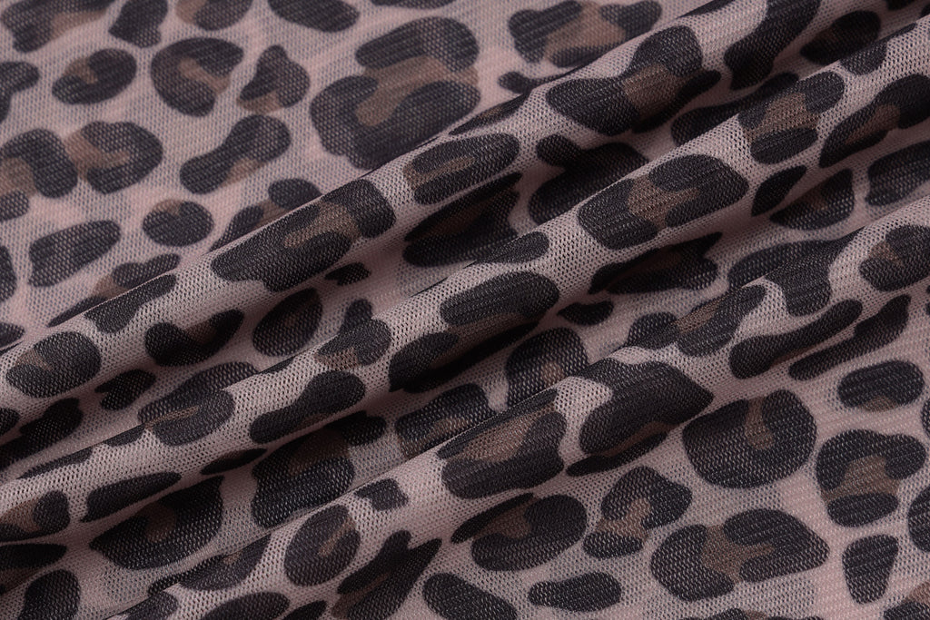 Leopard Mesh Long Sleeve Top - Leopard - 11