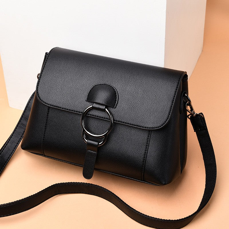 Ring Detail Flap Shoulder Bag