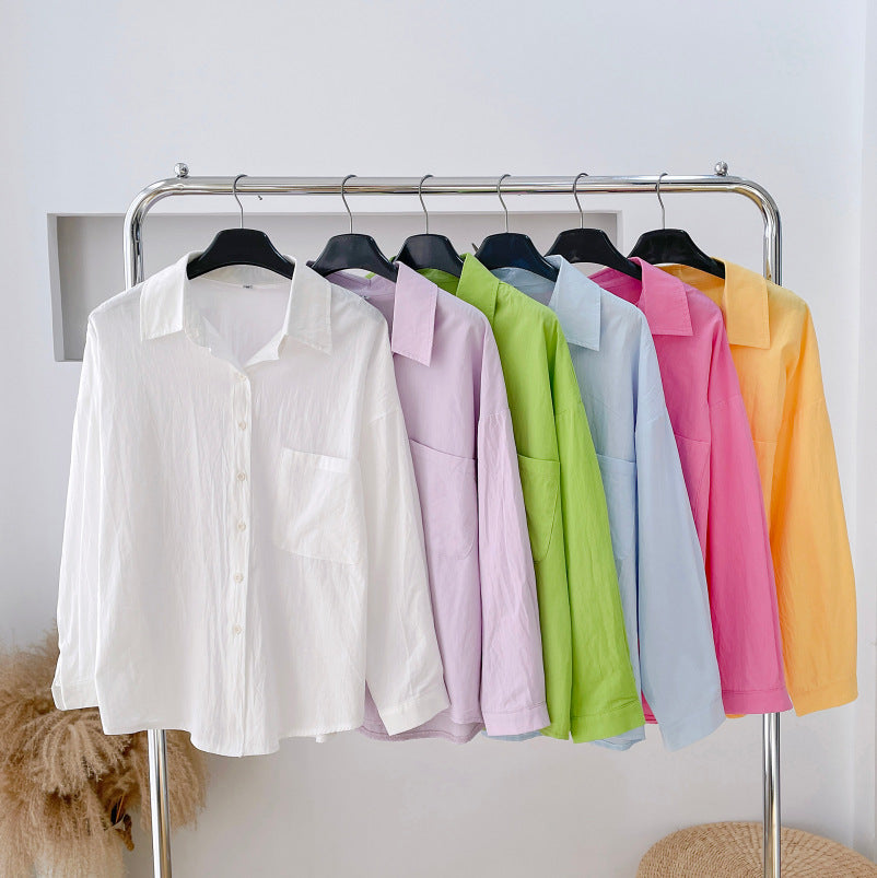 Lightweight Cotton Button Up Beach Shirt