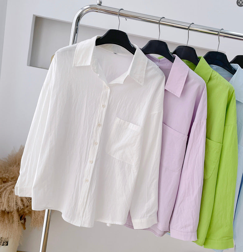 Lightweight Cotton Button Up Beach Shirt - view 1