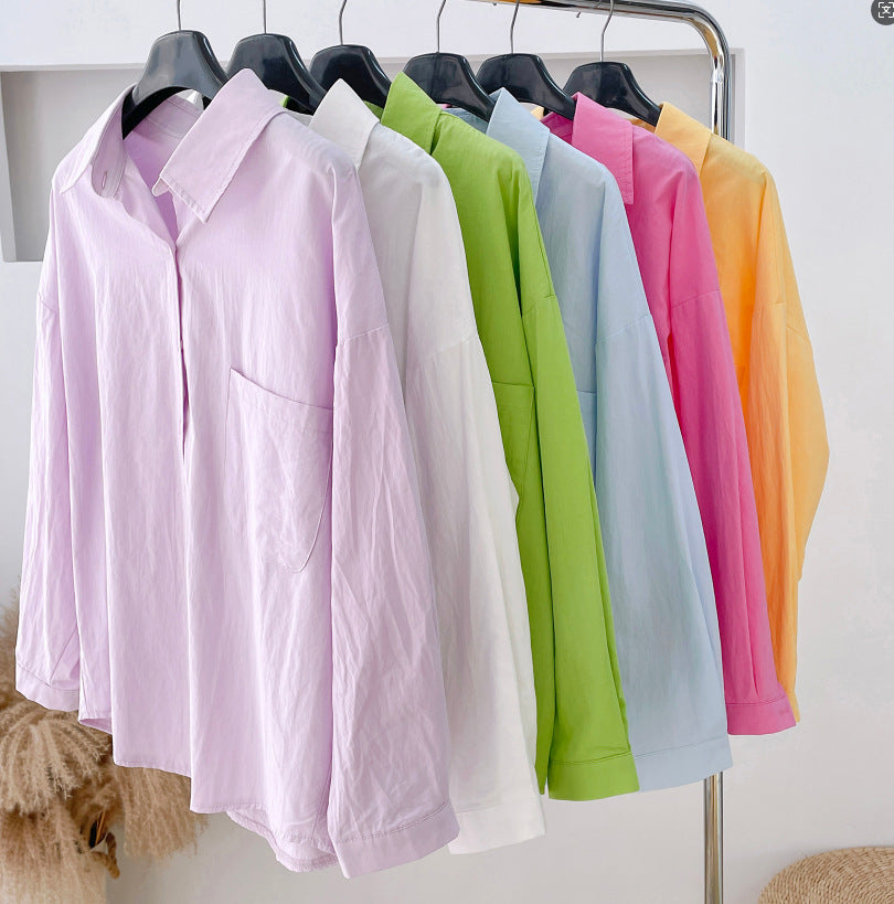Lightweight Cotton Button Up Beach Shirt - view 3