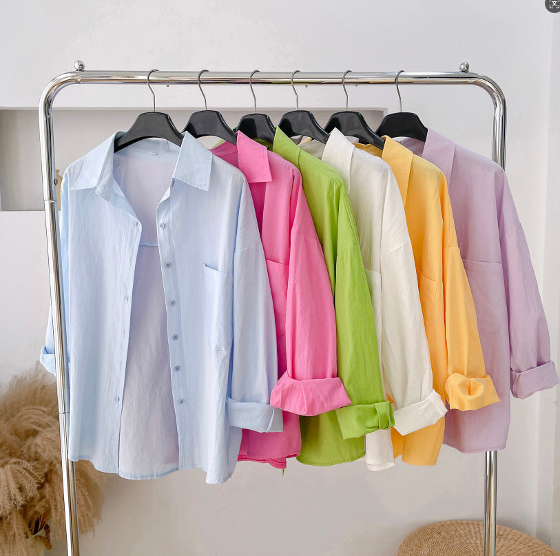 Lightweight Cotton Button Up Beach Shirt - view 5