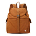 Drawstring Flap Nylon Backpack with Buckle - Pumpkin