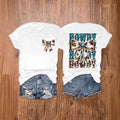 Western Cowgirl Bow Graphic Tee - White