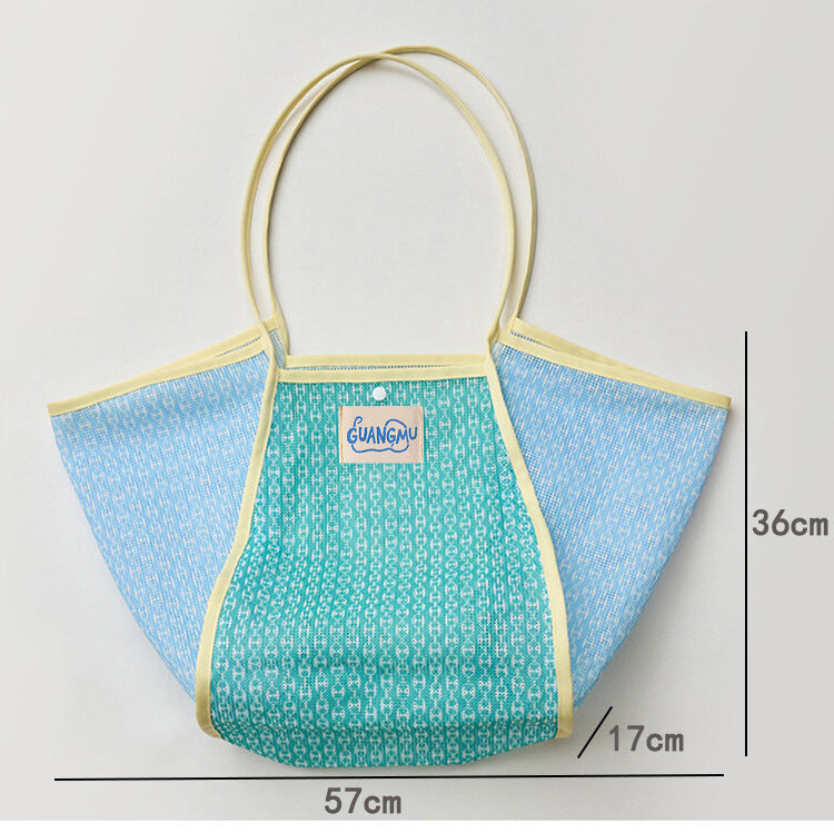 Openwork Mesh Summer Beach Shoulder Tote - view 1
