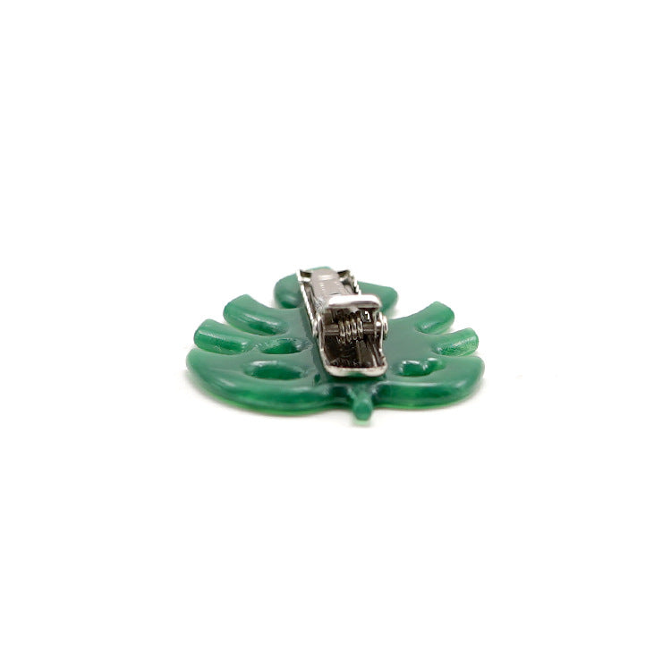 Green Monstera Leaf Hair Clip - Green - 2