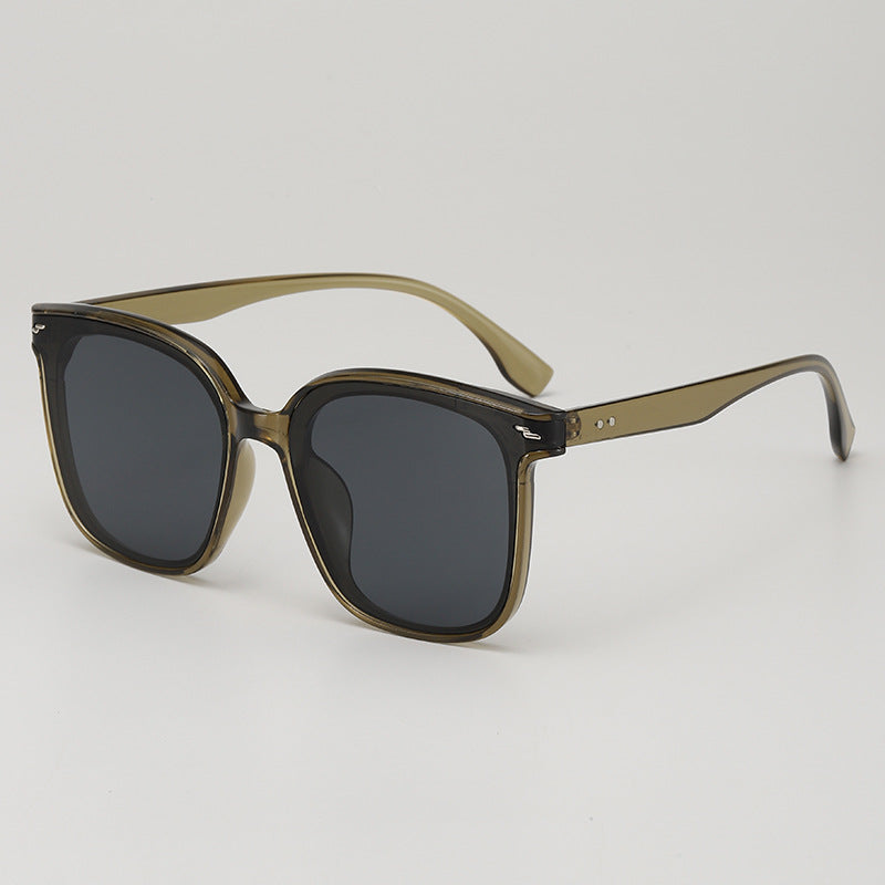 Large Square Frame Vintage Sunglasses - Color_1