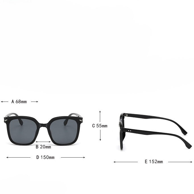 Large Square Frame Vintage Sunglasses - view 1