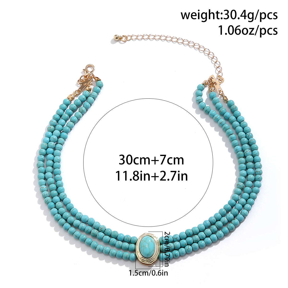 Layered Pearl Choker Necklace Set - view 1