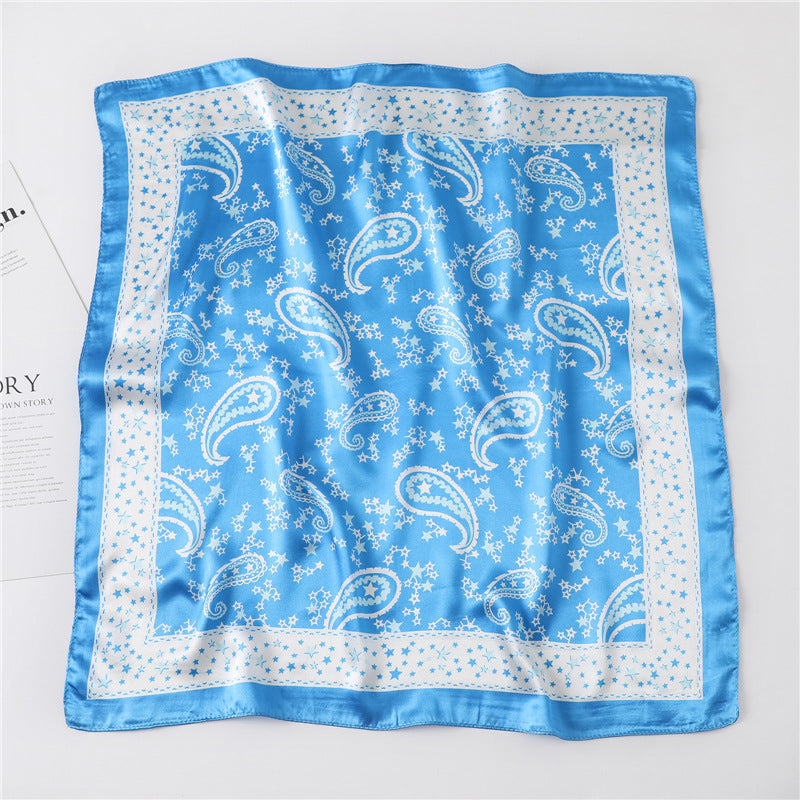 Paisley Print Square Satin Scarf - Color_11