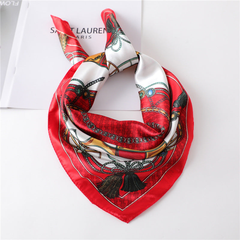 Paisley Print Square Satin Scarf - Color_16