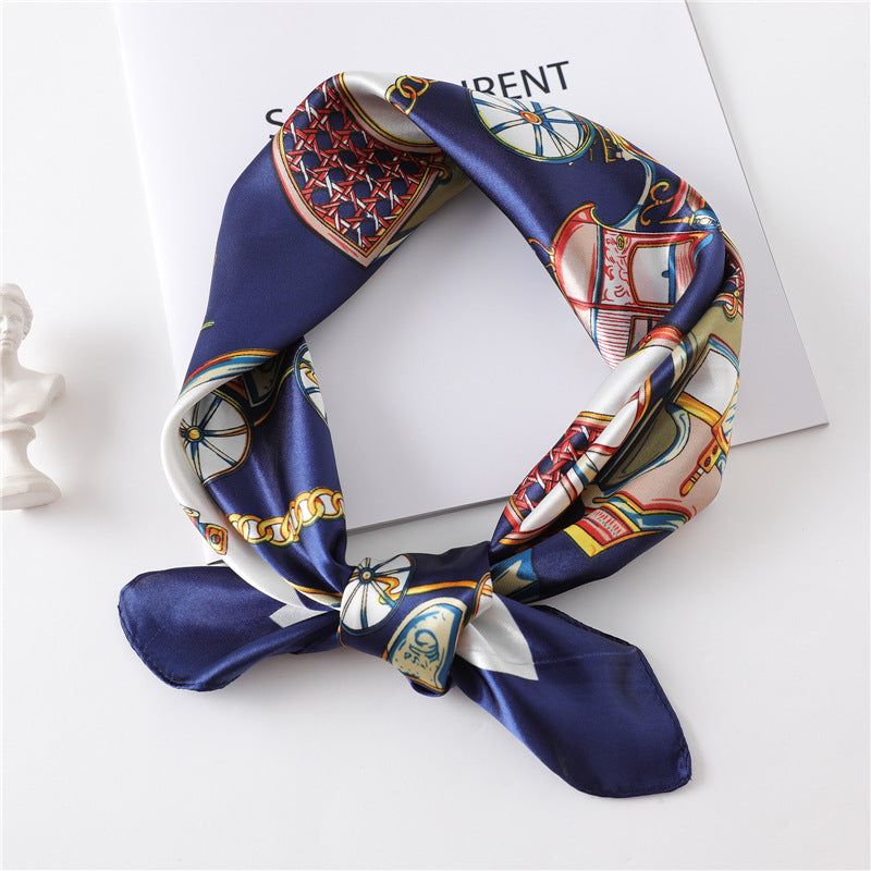 Paisley Print Square Satin Scarf - Color_18