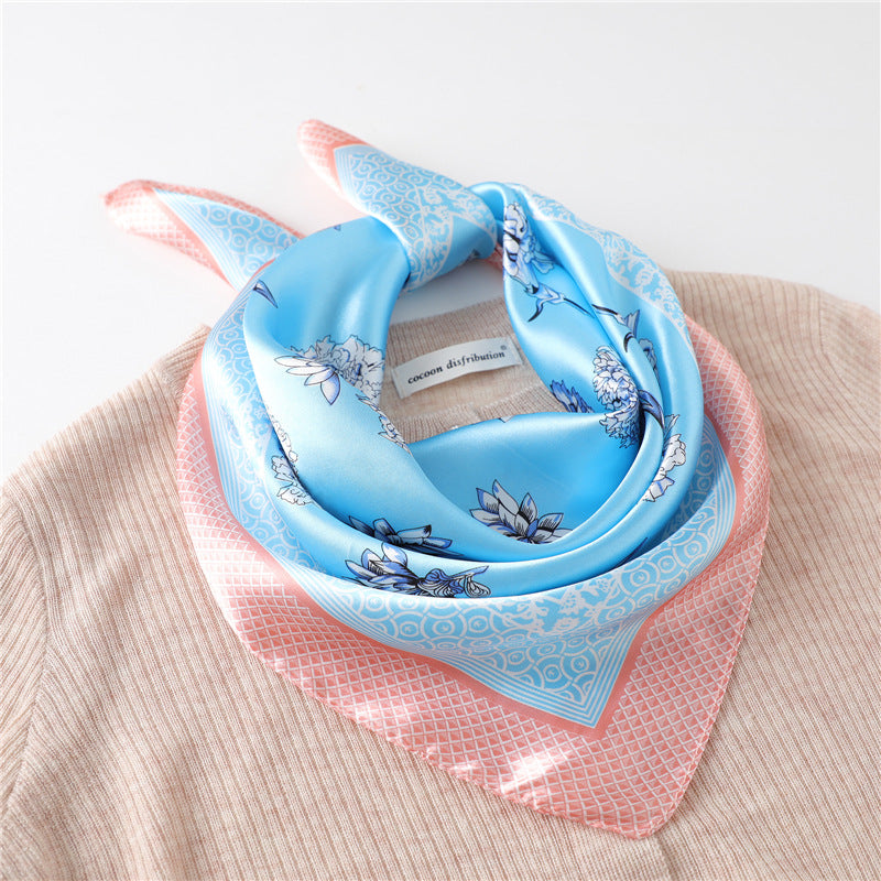 Paisley Print Square Satin Scarf - Color_20