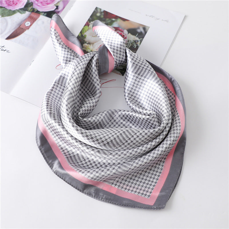 Paisley Print Square Satin Scarf - Color_28