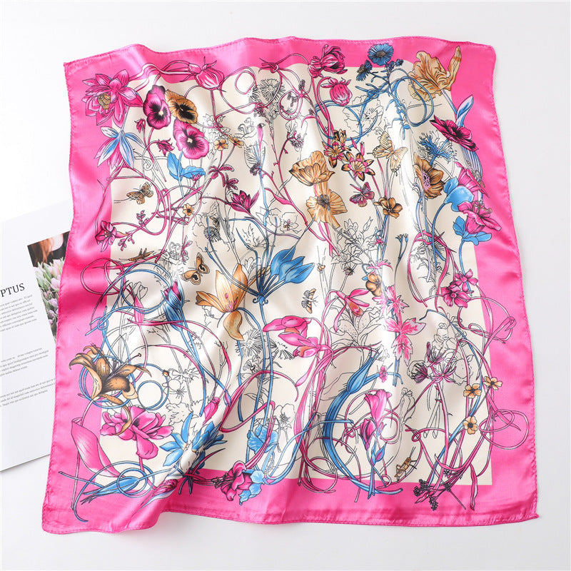 Paisley Print Square Satin Scarf - Color_31