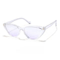 Narrow Pointed Cat Eye Candy Sunglasses - Purple