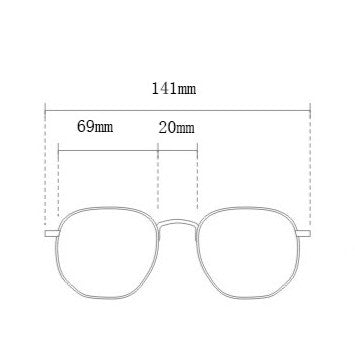 Narrow Rectangle Cutout Temple Sunglasses - view 1
