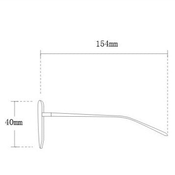 Narrow Rectangle Cutout Temple Sunglasses - view 2