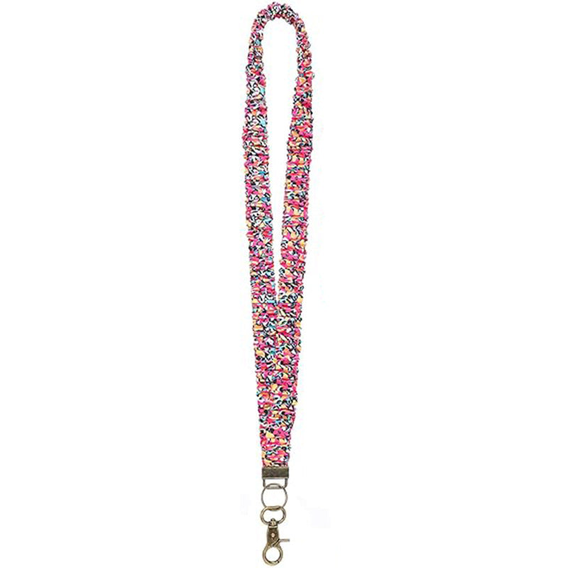 Confetti Print Fabric Lanyard Key Strap - Color_1