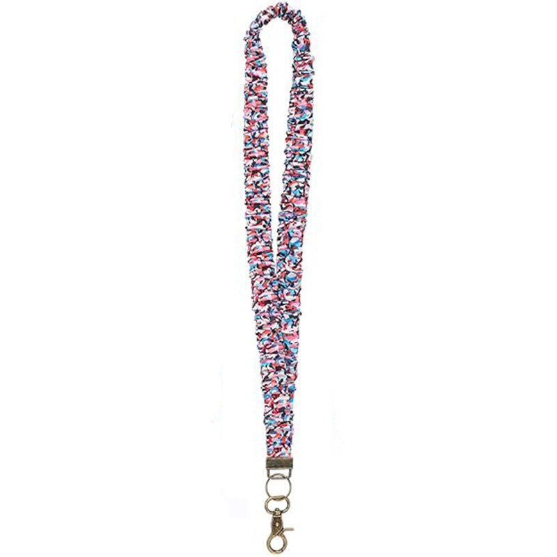 Confetti Print Fabric Lanyard Key Strap - Color_2