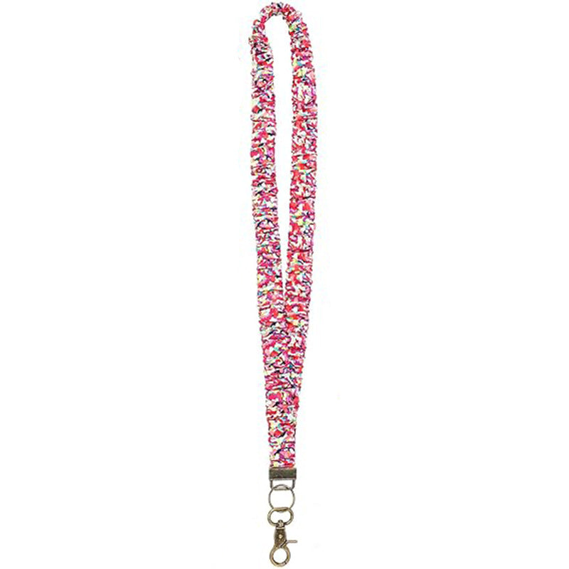 Confetti Print Fabric Lanyard Key Strap - Color_3