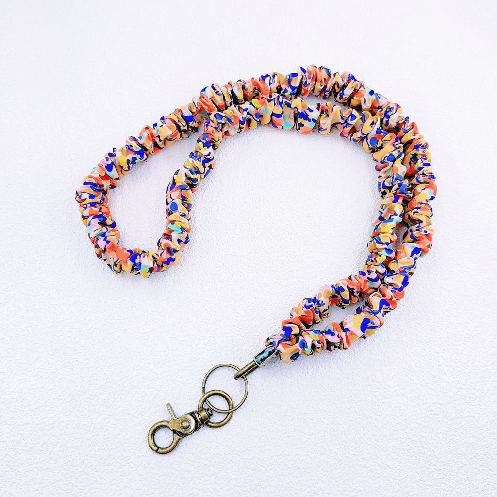 Confetti Print Fabric Lanyard Key Strap - Color_4 - 2