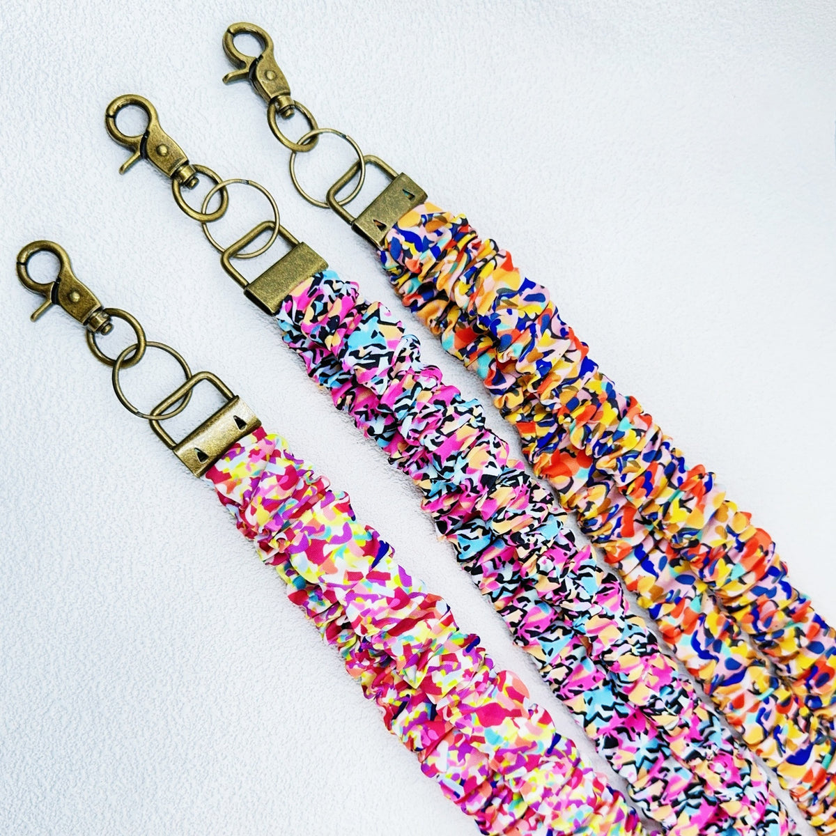 Confetti Print Fabric Lanyard Key Strap - Color_4 - 3