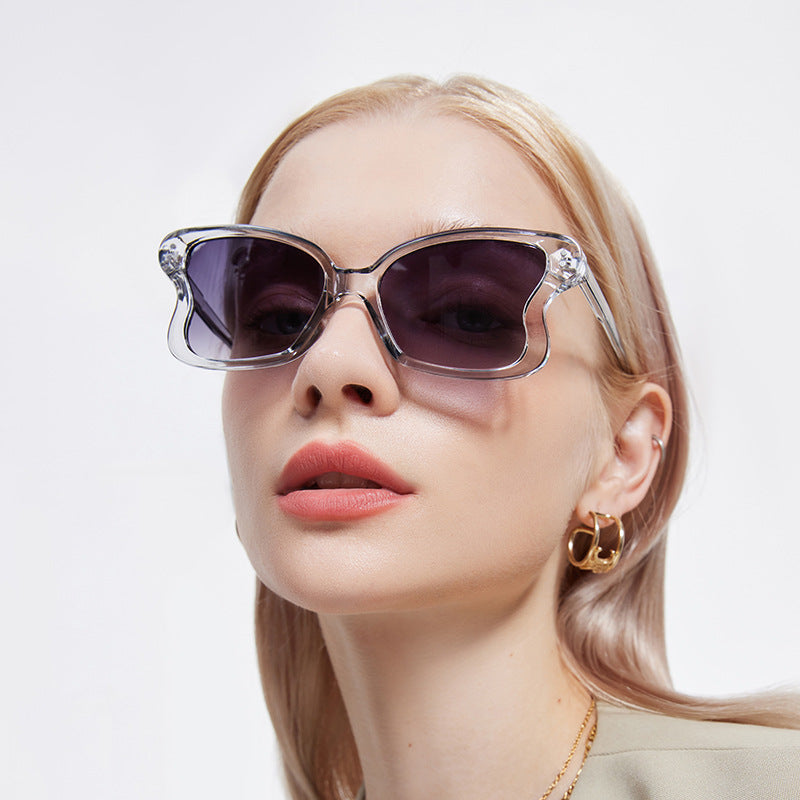 Butterfly Wing Oversized Square Sunglasses - view 1