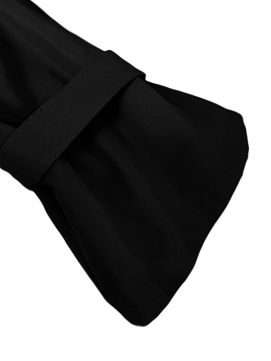 Pleated High Waist Ruffle Cuff Pants - Black - 4