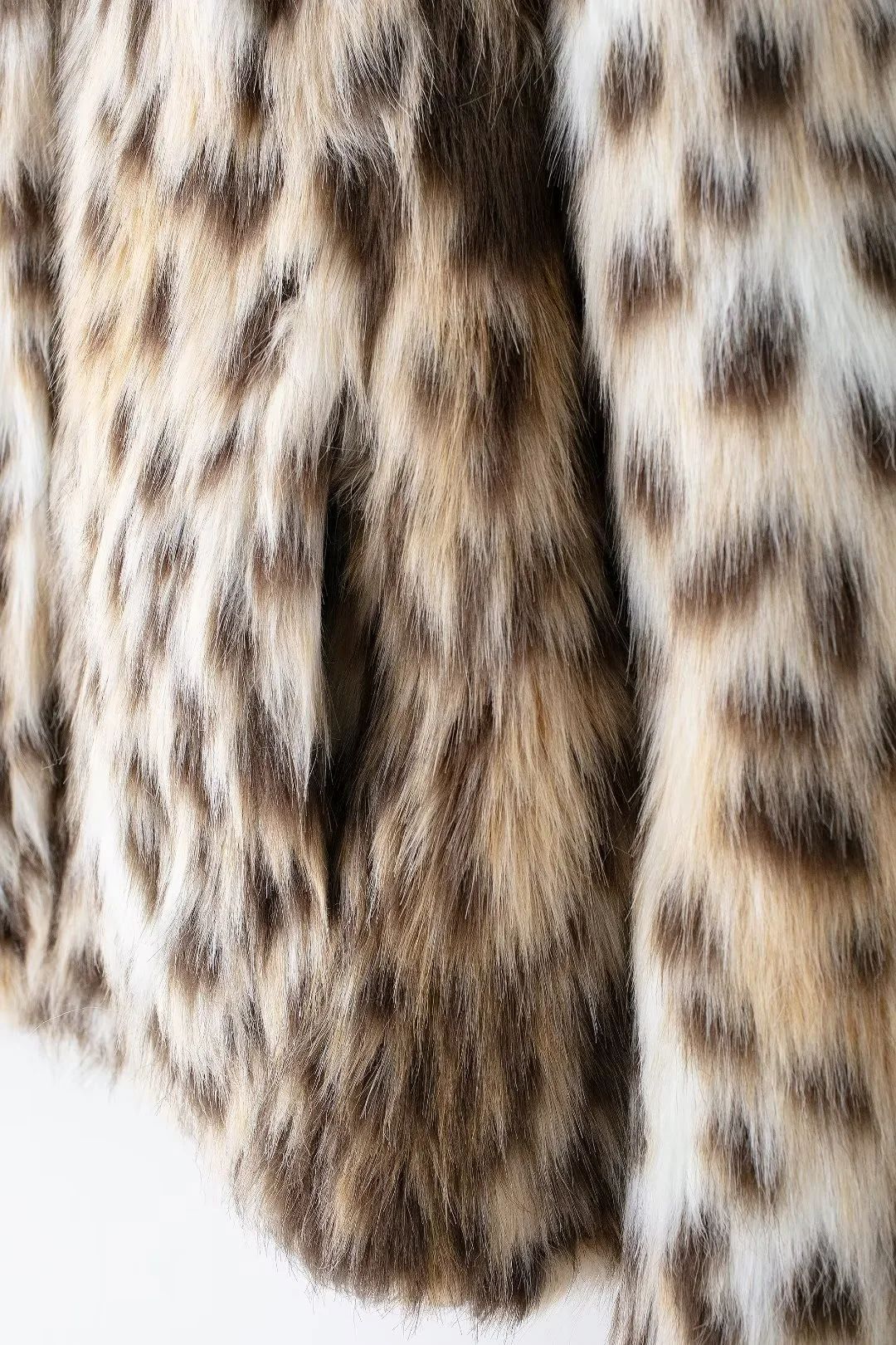 Leopard Faux Fur Notch Lapel Coat - Brown - 9