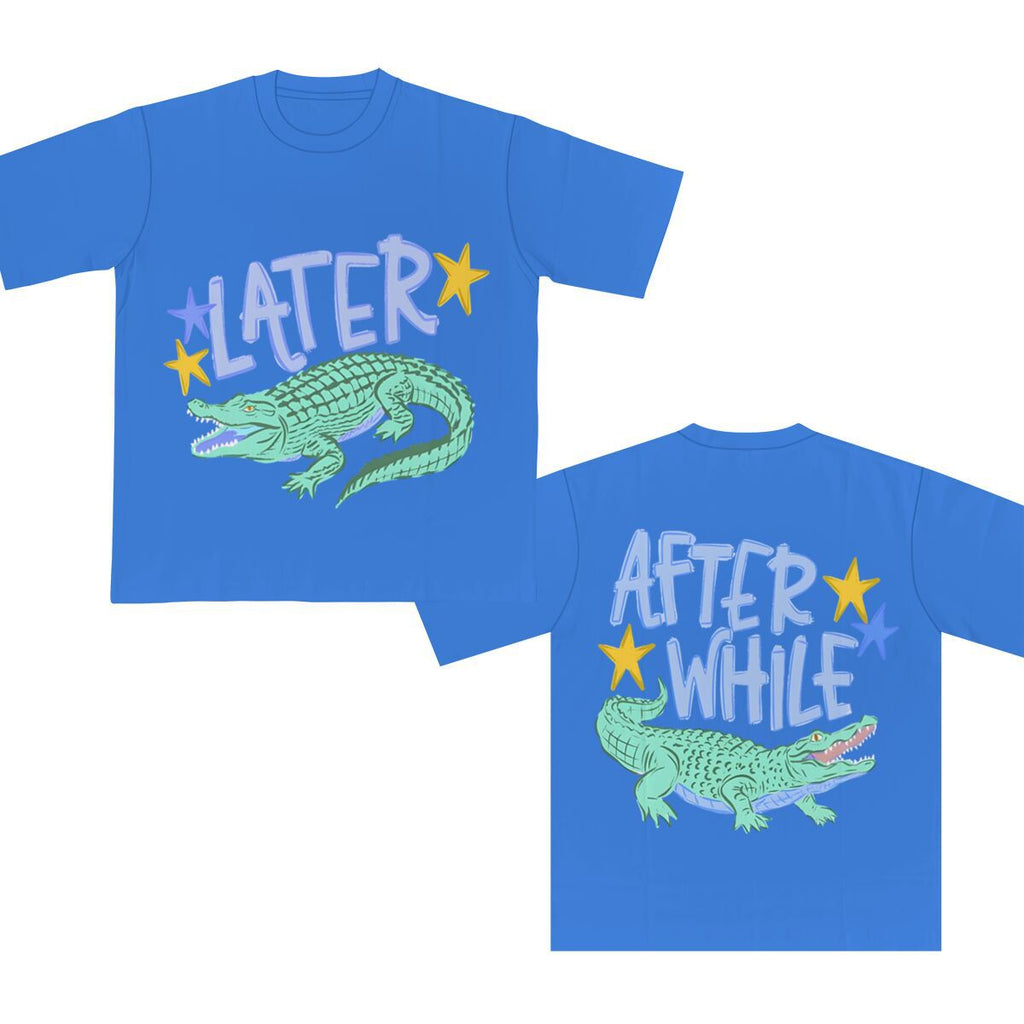 Two Sided Alligator Star Graphic Tee - Blue01