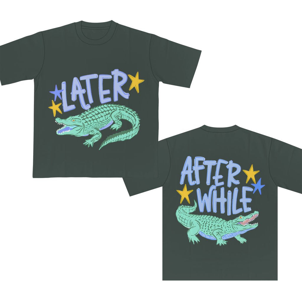 Two Sided Alligator Star Graphic Tee - Pepper01