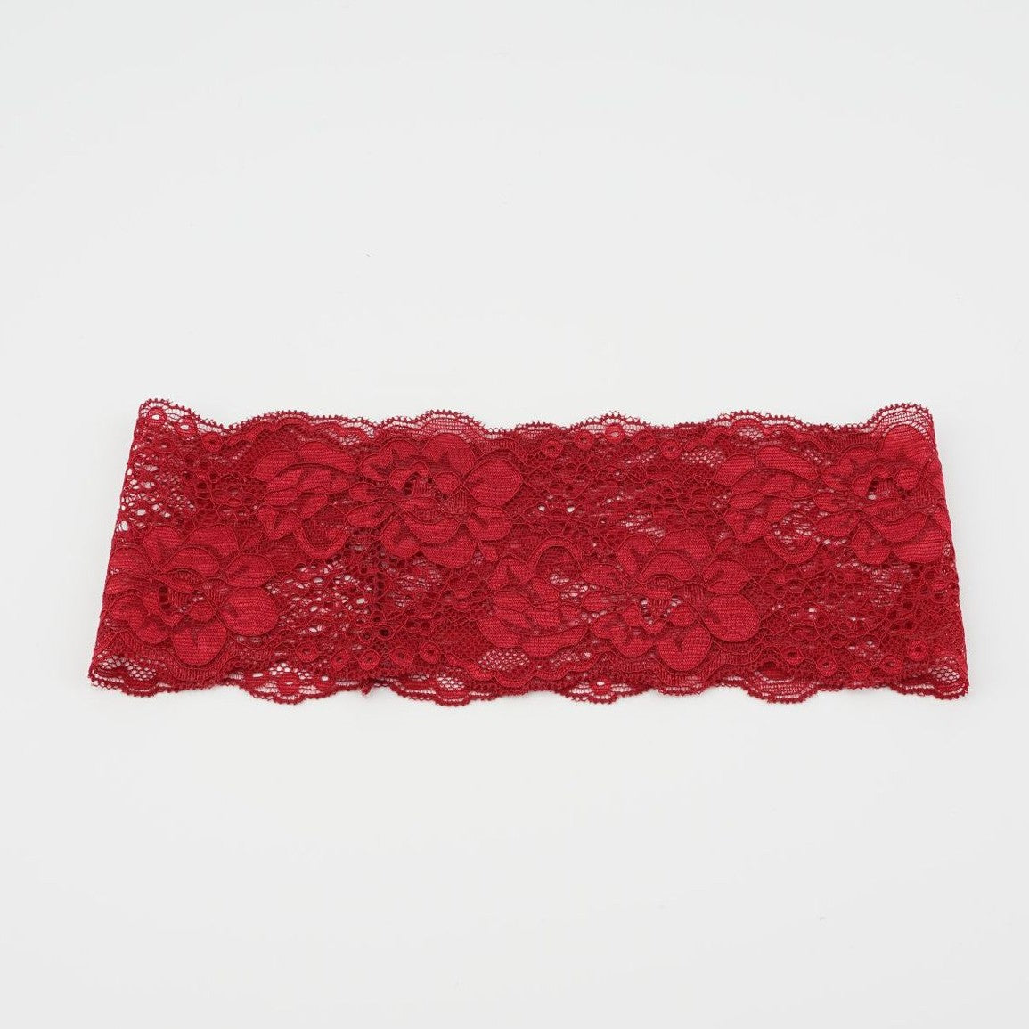 Scalloped Floral Lace Wide Headband - C1