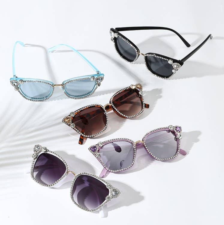 Crystal Pave Cat Eye Sunglasses
